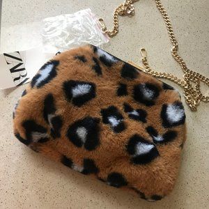 Faux Leopard Handbag